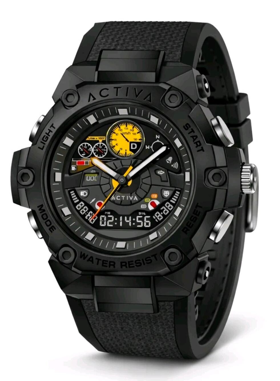Activa X Invicta Digital Men's Watch - 55mm, Black (ACW8092-001) #132